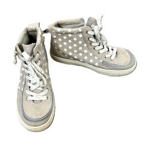 Billy Goat Classic Lace High Top Shoes Polka Dot Tan 4 Youth